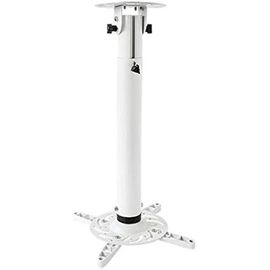 Pcm 200 40-55-W Support Plafond Pour Vidéoprojecteurs Avec Mat Réglable De 40 Cm À 55 Cm-Blanc
