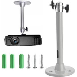 Support Plafond Videoprojecteur En Alliage D'Aluminium 21.5Cm Support Retroprojecteur Rotation À 360°Anti-Tremblement Support Accrochant De Projecteur Durable Pour Mini Projecteur Cctv Dsr