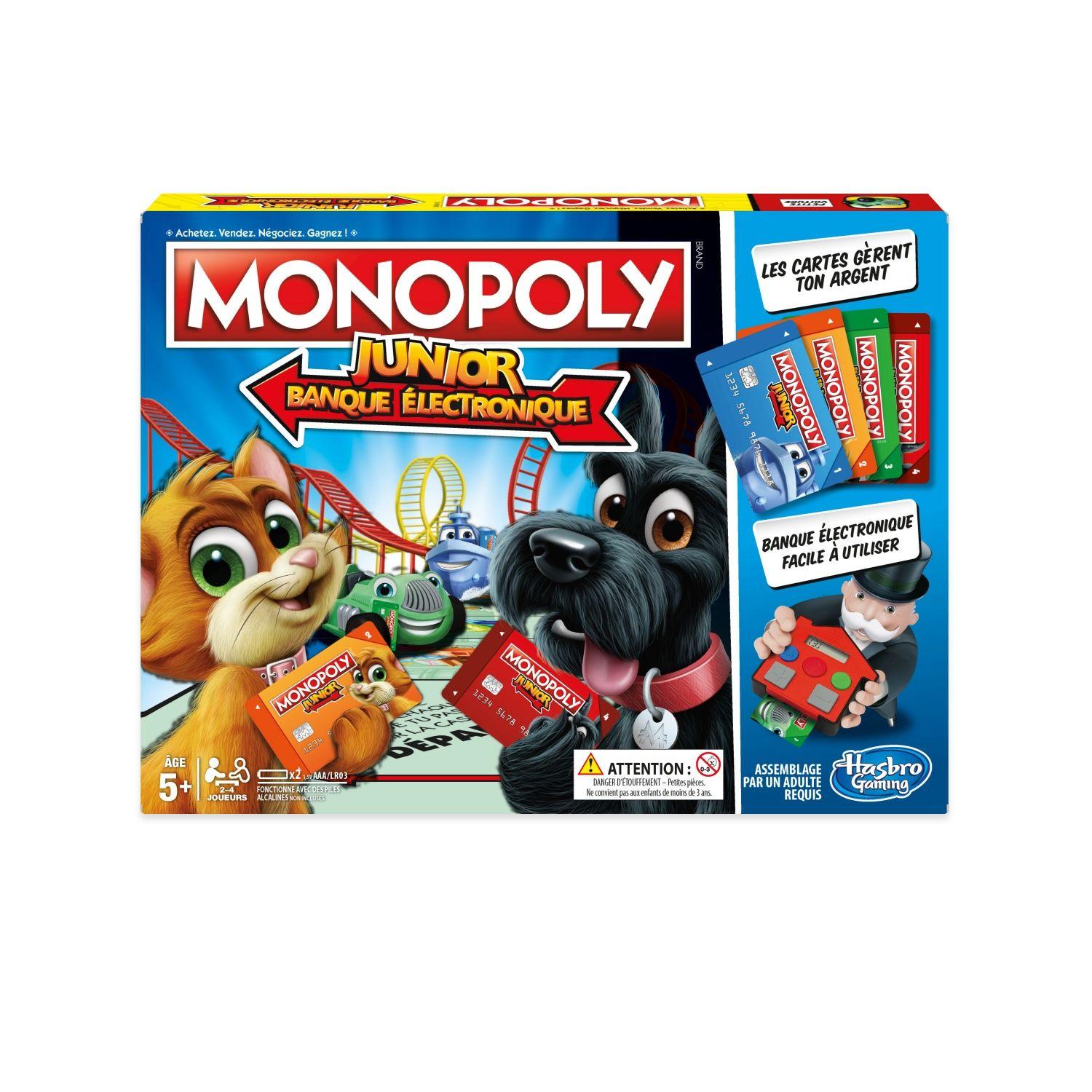 HASBRO Jeu Monopoly Junior 2 en 1 pas cher 