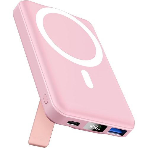 Batterie Externe Mag-Safe, 10000mah Power Bank Magnetique Sans Fil Pd 22.5w Charge Rapide Powerbank Usb-C Pliable Chargeur Portable Compatible Avec Iphone 16/15/14/13/12/ Pro/Mini/Pro Max