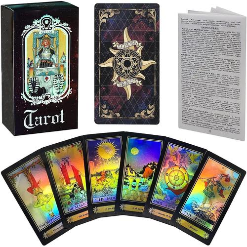 78 Pièces Cartes De Tarot, Méthodes Inédites De Tirage - Jeu De Tarot Divinatoire À Découvrir