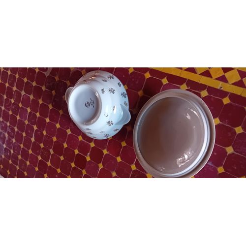 Soupière Porcelaine De Limoges Blanche Et Or