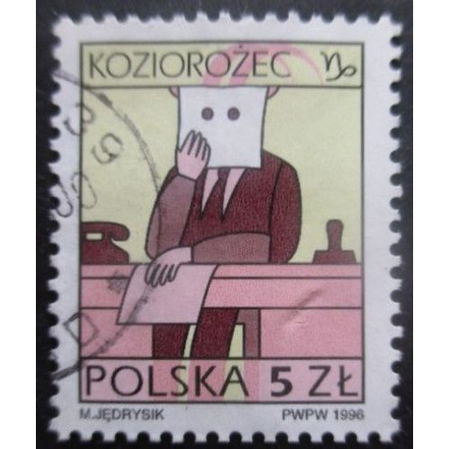 Pologne N°3377 Capricorne Oblitéré