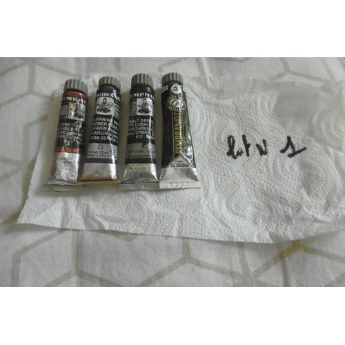 Peinture À L'huile Tube 17ml Rembrandt Talens Lot De 4 Assorties Colis N° 1