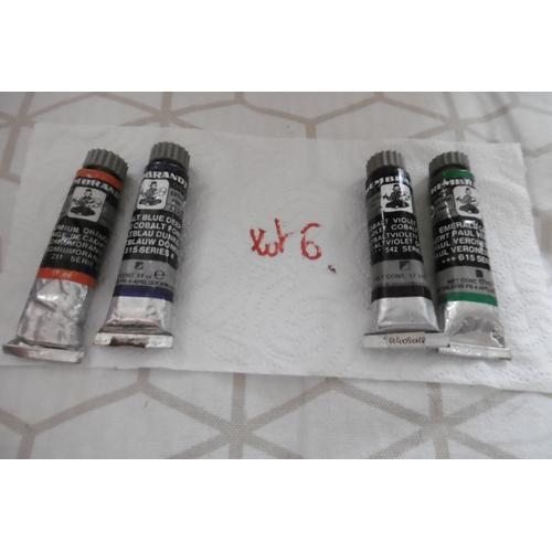 Peinture À L'huile Tube De 17ml Rembrandt Talens Lot De 4 Assorties Colis 6