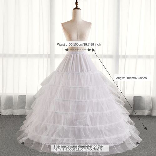 Robes De Mariée Pour Femmes,Jupon Long Crinoline Pour Années Coing,Jupe Plissée Avec Cerceaux,Accessoires De Cosplay