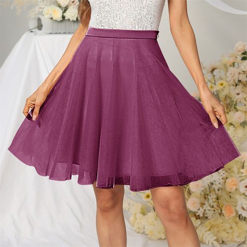 Jupe Courte Bouffante En Tulle Doux,Ligne A,Mini Tutu Élastique,Sous-Jupe,Jupon Pour Fête,Danse,Costume De Ballet