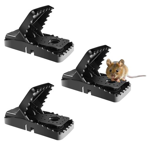 Piege Xxl A Souris, Piège À Rats Professionnel,Reutilisable Piege A Souris,Tapette Plastique Clips De Piege A Souris, Piège À Rongeurs Lot De (3) Pcs