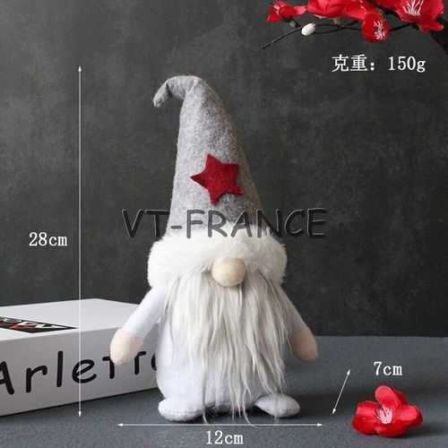 Poupee Gnome Lutin de Noel LED