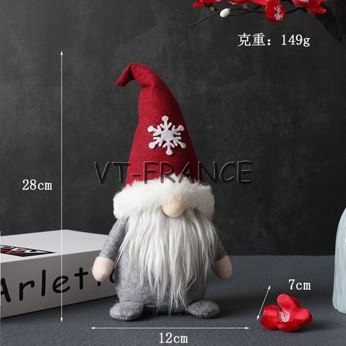 Poupee Gnome Lutin de Noel LED