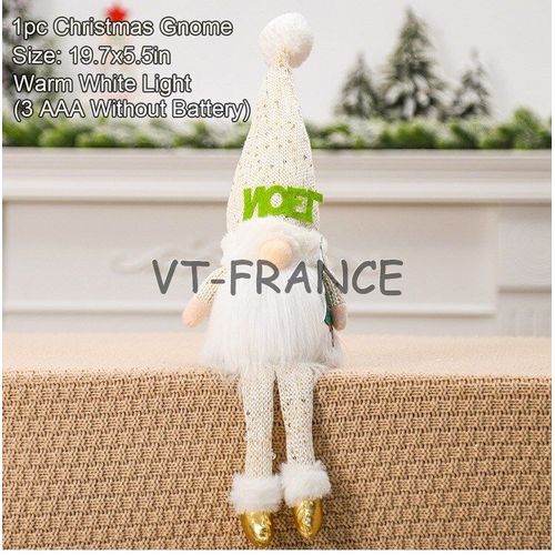 Poupee Gnome Lutin de Noel LED