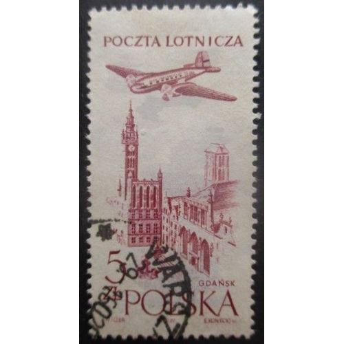 Pologne Poste Aérienne N°46 Avion Oblitéré