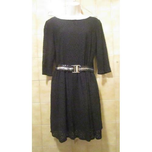 Robe Noire Ample Aérée Avec Petits Trous Partout, Doublée, Kiabi, T. 44