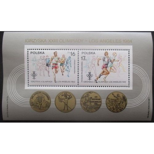 Pologne Bloc N°102 Jeux Olympiques De Los Angeles 1984 Neuf **