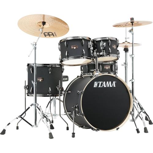 Tama Ip50h6wbn-Bob Imperialstar Blacked Out Black Batterie 5 Fûts Avec Cymbales