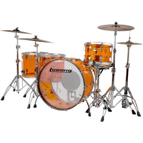 Ludwig L8264lx47 Vistalite Amber Batterie 5 Fûts