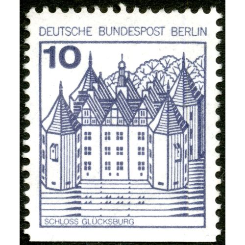 Timbre Oblitéré Deutsche Bundespost Berlin, Schloss Glucksburg, 10