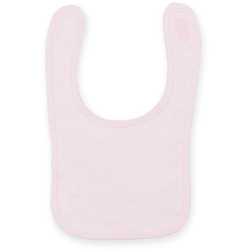 Bavoir Bébé - Coton - Lw082 - Blanc Et Rose Clair