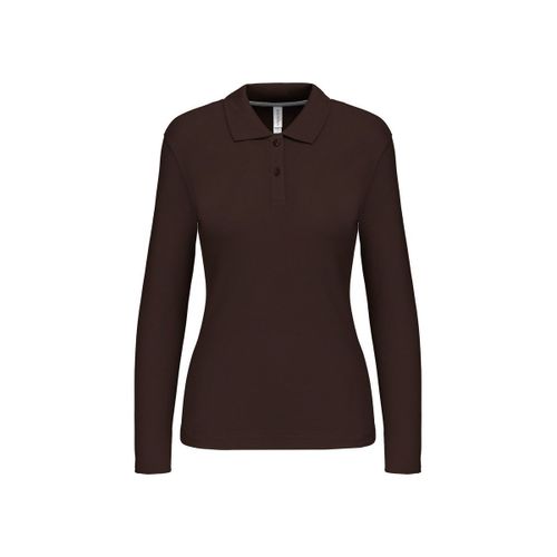 Polo Manches Longues - Femme - K244 - Marron Chocolat