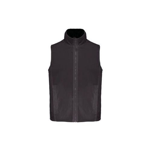 Gilet Sans Manches Doublé Polaire - Homme - K679 - Gris Foncé Et Noir