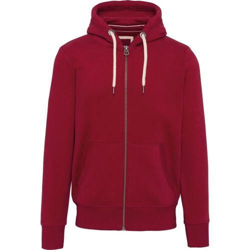 Veste À Capuche Aspect Vintage - Homme - Kv2306 - Rouge Foncé