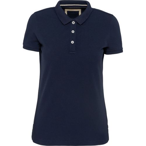 Polo Vintage Manches Courtes - Femme - Kv2207 - Bleu Marine