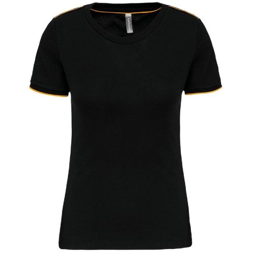 T-Shirt Professionnel Daytoday Pour Femme - Wk3021 - Noir Et Jaune
