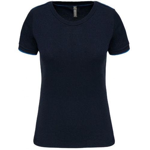 T-Shirt Professionnel Daytoday Pour Femme - Wk3021 - Bleu Marine Et Bleu Roi