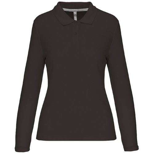 Polo Manches Longues - Femme - Wk277 - Gris Foncé