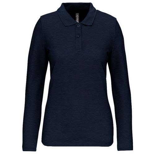 Polo Manches Longues - Femme - Wk277 - Bleu Marine