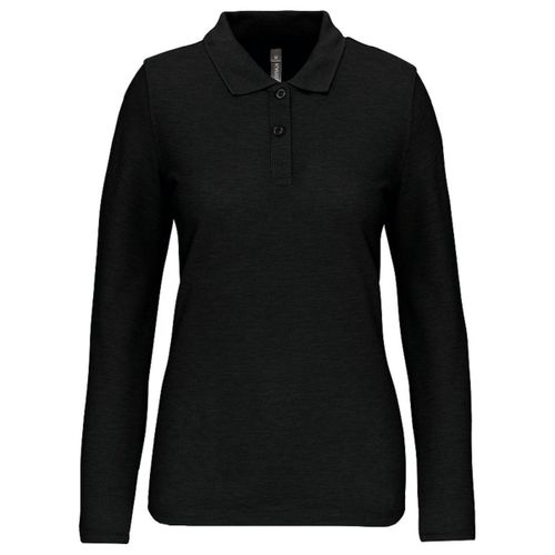Polo Manches Longues - Femme - Wk277 - Noir