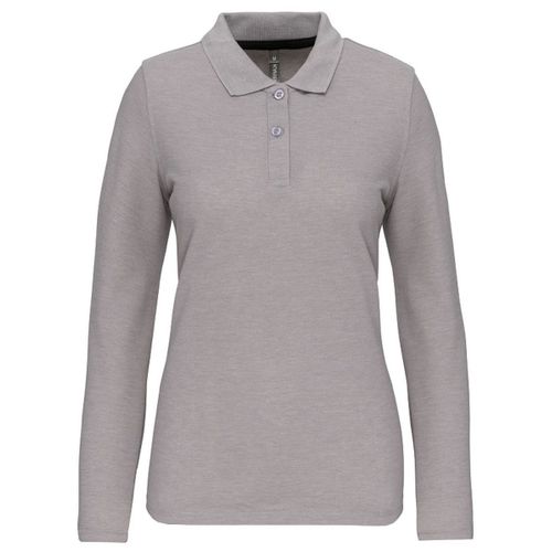 Polo Manches Longues - Femme - Wk277 - Gris Oxford