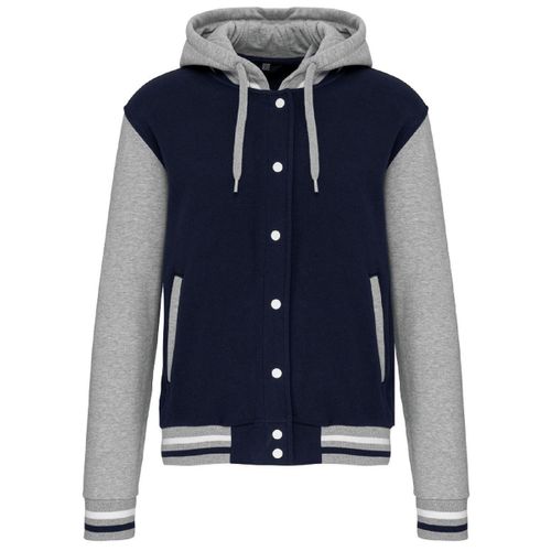 Blouson Teddy - Unisexe - K4003 - Bleu Marine Et Gris