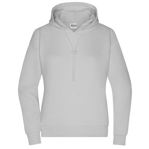 Sweat-Shirt À Capuche Bio - Femme - 8033 - Gris Pastel