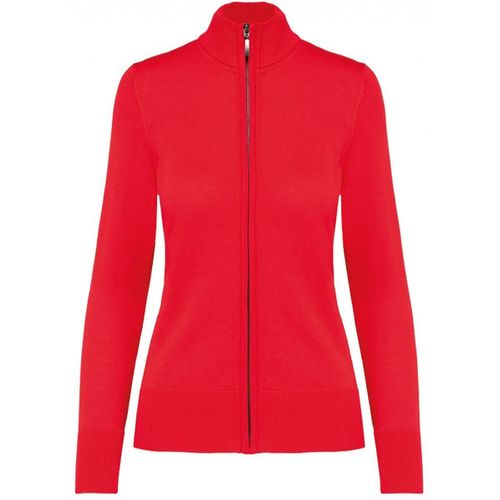 Gilet Zippé Cardigan K962 - Femme - Rouge
