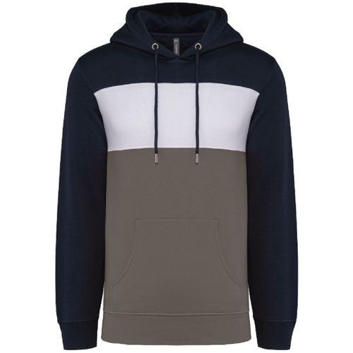 Sweat-Shirt Tricolore - Unisexe - K4016 - Bleu Marine - Gris Et Blanc