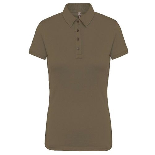 Polo Jersey Manches Courtes - Femme - K263 - Vert Kaki