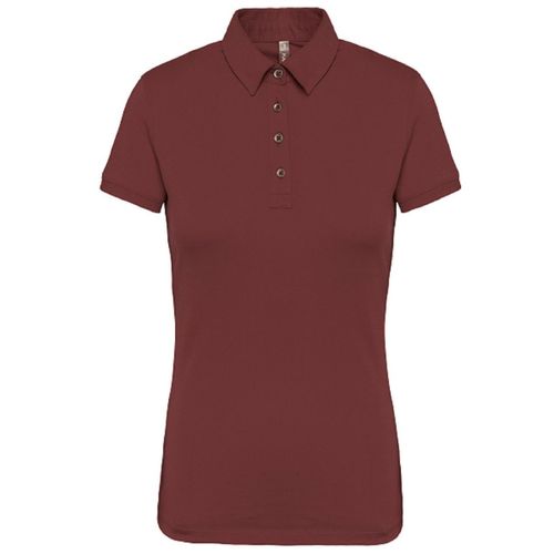Polo Jersey Manches Courtes - Femme - K263 - Rouge Vin