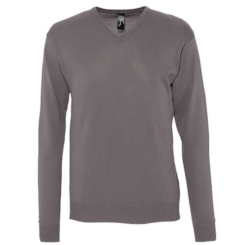 Pull Col V - Homme - 90000 - Gris Moyen