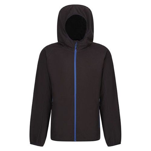 Veste Polaire À Capuche - Homme - Trf690 - Noir Et Bleu Roi