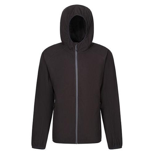 Veste Polaire À Capuche - Homme - Trf690 - Noir Et Gris