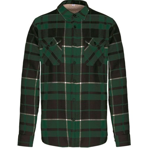 Surchemise À Carreaux Doublée Sherpa - K579 - Vert Forêt - Homme