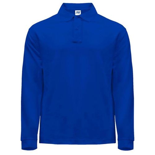 Polo Manches Longues - Homme - Jk215 - Bleu Roi