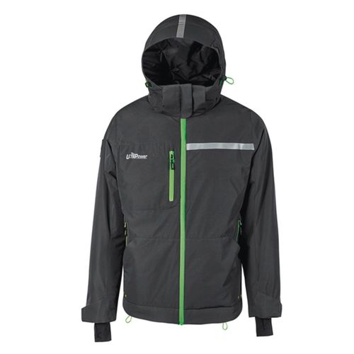 Veste De Travail - Homme - Upfu255 - Gris Asphalte Et Vert