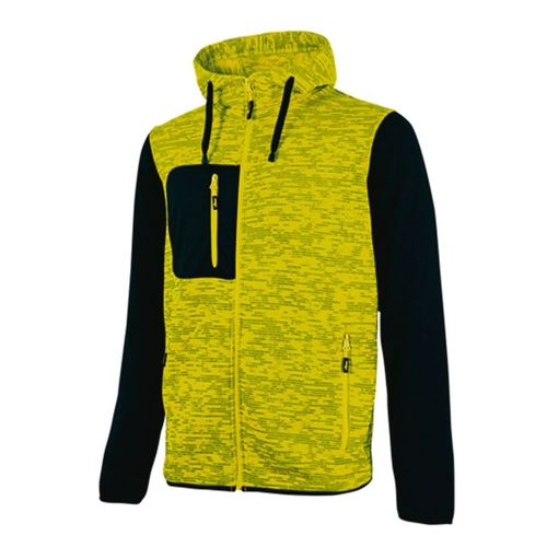 Gilet Sweat De Travail Zippé - Homme - Upey174 - Jaune Fluo