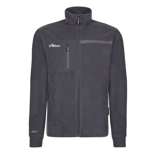 Veste De Travail Zippée Micropolaire Pour Homme - Upfu225 - Gris Asphalte