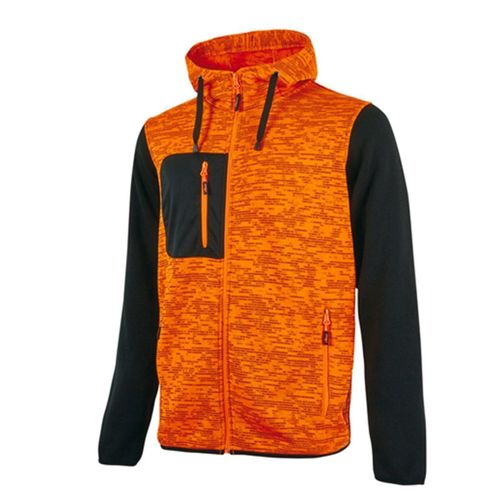 Gilet Sweat De Travail Zippé - Homme - Upey174 - Orange Fluo