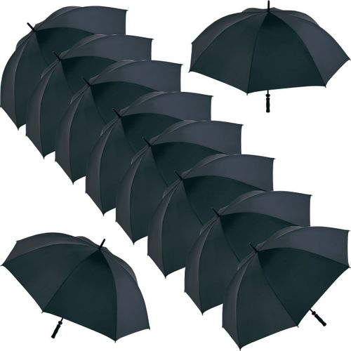 Lot De 10 Parapluies Golf - Grande Taille - Fp2235 - Noir