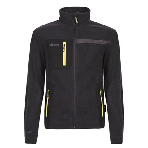 Veste De Travail Zippée Micropolaire Pour Homme - Upfu225 - Noir Et Jaune