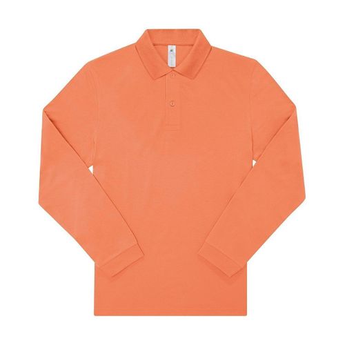 Polo Manches Longues- Homme - Pu427 - Orange Corail